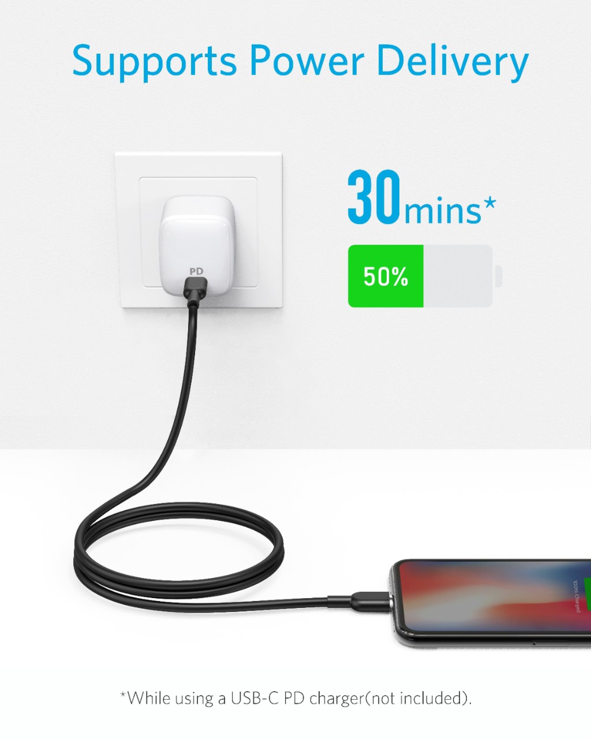 アンカーPowerLine II USB-C＆ライトニングケーブル MFi認証